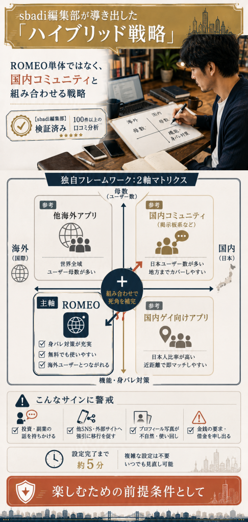 sbadi編集部が導き出したROMEOと国内コミュニティのハイブリッド戦略フレームワーク