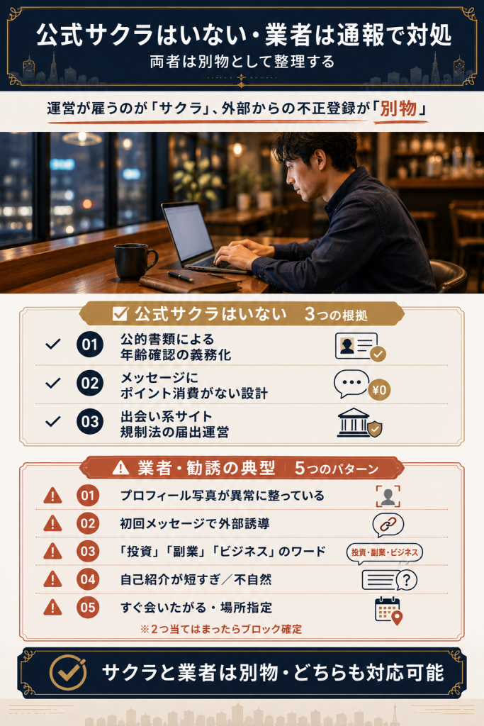 アンバードに公式サクラはいない3つの根拠と業者・勧誘の5パターン