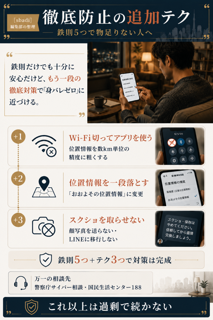 5つの鉄則に加える徹底防止テク3つの図解